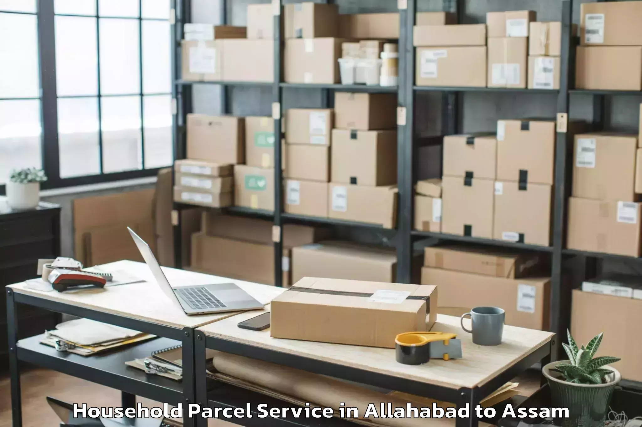 Top Allahabad to Mikirbheta Household Parcel Available